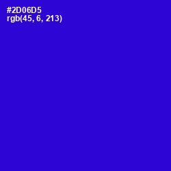 #2D06D5 - Dark Blue Color Image