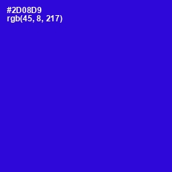 #2D08D9 - Dark Blue Color Image