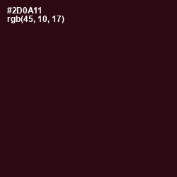 #2D0A11 - Coffee Bean Color Image