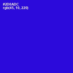 #2D0ADC - Dark Blue Color Image