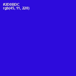 #2D0BDC - Dark Blue Color Image