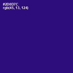 #2D0D7C - Deep Blue Color Image