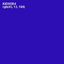 #2D0DB4 - Blue Gem Color Image