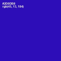 #2D0DB8 - Blue Gem Color Image