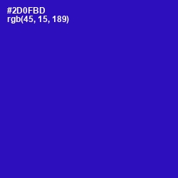 #2D0FBD - Persian Blue Color Image