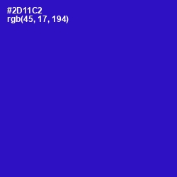 #2D11C2 - Dark Blue Color Image