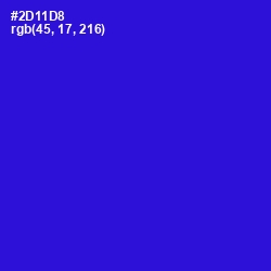 #2D11D8 - Dark Blue Color Image