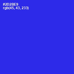 #2D2BE9 - Blue Color Image