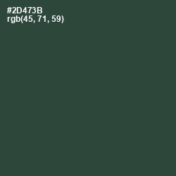 #2D473B - Lunar Green Color Image