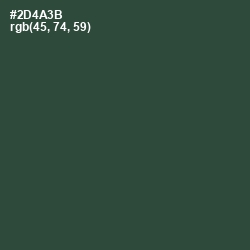 #2D4A3B - Lunar Green Color Image