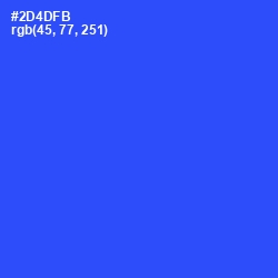 #2D4DFB - Blue Ribbon Color Image