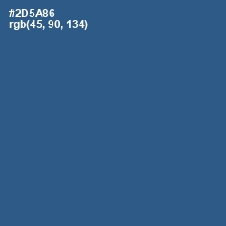#2D5A86 - Chambray Color Image