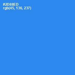 #2D88ED - Dodger Blue Color Image