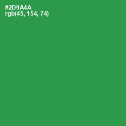 #2D9A4A - Sea Green Color Image