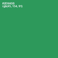 #2D9A5B - Sea Green Color Image