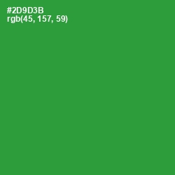 #2D9D3B - Forest Green Color Image