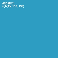 #2D9DC1 - Curious Blue Color Image