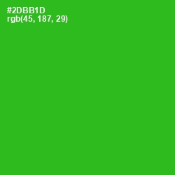 #2DBB1D - Forest Green Color Image