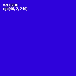 #2E02DB - Dark Blue Color Image
