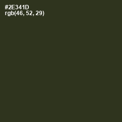 #2E341D - Green Kelp Color Image