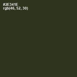 #2E341E - Green Kelp Color Image