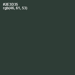 #2E3D35 - Outer Space Color Image