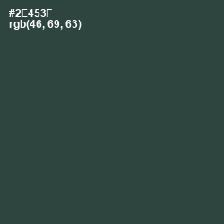 #2E453F - Lunar Green Color Image