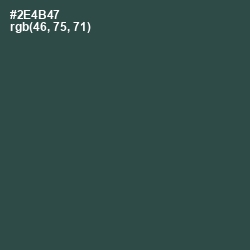 #2E4B47 - Plantation Color Image