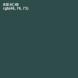 #2E4C49 - Plantation Color Image