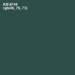 #2E4F49 - Plantation Color Image