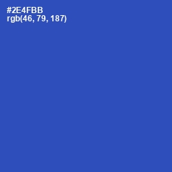#2E4FBB - Cerulean Blue Color Image