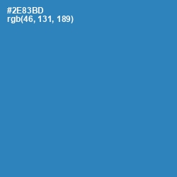 #2E83BD - Boston Blue Color Image