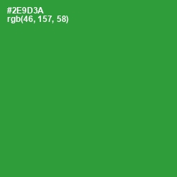 #2E9D3A - Forest Green Color Image