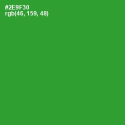 #2E9F30 - Forest Green Color Image
