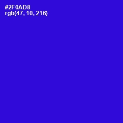 #2F0AD8 - Dark Blue Color Image