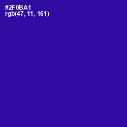 #2F0BA1 - Blue Gem Color Image