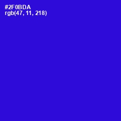 #2F0BDA - Dark Blue Color Image