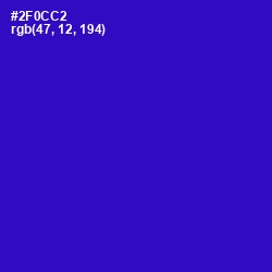 #2F0CC2 - Dark Blue Color Image