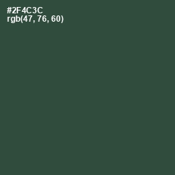 #2F4C3C - Lunar Green Color Image
