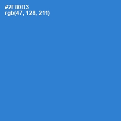 #2F80D3 - Curious Blue Color Image