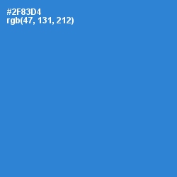 #2F83D4 - Curious Blue Color Image