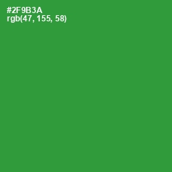 #2F9B3A - Forest Green Color Image