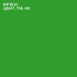 #2F9E2C - Forest Green Color Image