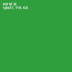 #2F9F3E - Forest Green Color Image