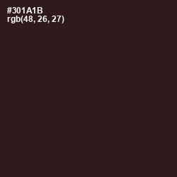 #301A1B - Cocoa Brown Color Image