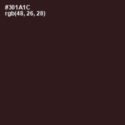 #301A1C - Cocoa Brown Color Image