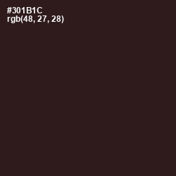#301B1C - Cocoa Brown Color Image