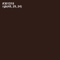 #301D18 - Cocoa Brown Color Image