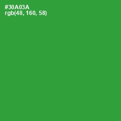 #30A03A - Forest Green Color Image