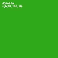 #30A81A - Forest Green Color Image